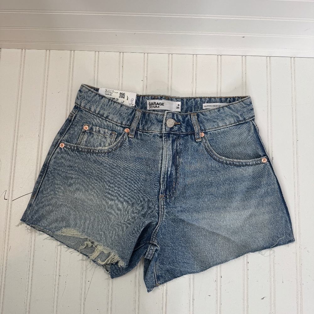 NEW Garage Denim Relaxed A Line Short Fanny Blue